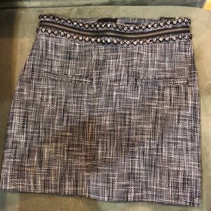 H&M jeweled top tweed skirt